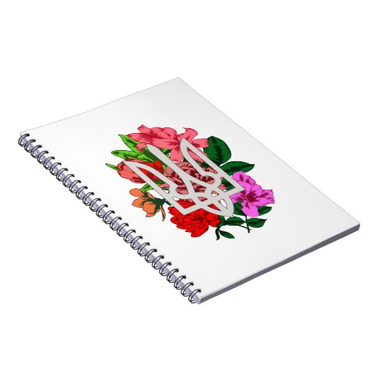 Botanical still and Oekrainian trident tryzub Notitieboek (Rechterzijde)