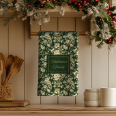 Botanical Style Personalized Chic Kitchen Towel  Theedoek