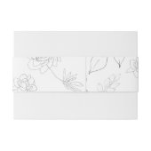 Botanical Swan Wedding Invitation Belly Band Uitnodigingen Wikkel (Achterkant Voorbeeld)