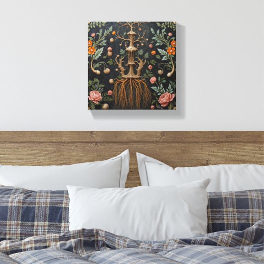 Botanical Tree Roots Canvas Afdruk (Insitu (Slaapkamer))