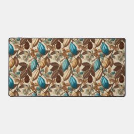 Botanical Turquoise Cacao Pattern  Bureaumat