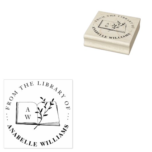  Botanical uit de Library of Custom Book Rubberstempel (Gestempeld)