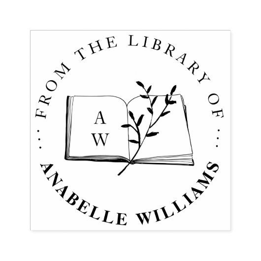  Botanical uit de Library of Custom Book Rubberstempel (Afrduk)