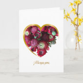 Botanical Valentine’s Day Card – Floral Heart with Kaart (Gele Bloem)