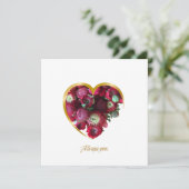 Botanical Valentine’s Day Card – Floral Heart with Kaart (Staand voorkant)