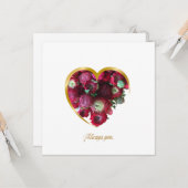Botanical Valentine’s Day Card – Floral Heart with Kaart (Voorkant / Achterkant in situ)