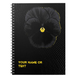Botanical Velvet: The 'Sorbet Black Delight' Viola Notitieboek