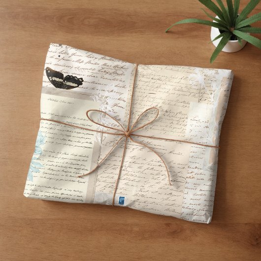 Botanical Vintage Letters Tissuepapier