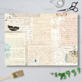 Botanical Vintage Letters Tissuepapier
