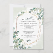 Botanical Vow Renewal Eucalyptus Greenery Wedding Kaart (Voorkant)