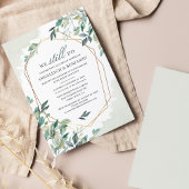Botanical Vow Renewal Eucalyptus Greenery Wedding Kaart