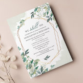 Botanical Vow Renewal Eucalyptus Greenery Wedding Kaart