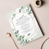 Botanical Vow Renewal Eucalyptus Greenery Wedding Kaart