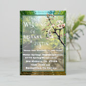 Botanical Water Creek Wedding Uitnodigingen (Staand Voorkant)