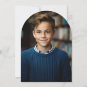 Botanical Watercolor Bar Bat Mitzvah Arch Photo Kaart (Achterkant)