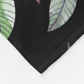 Botanical watercolor drawing dogrose pattern. Brig Fleece Deken (Hoek)