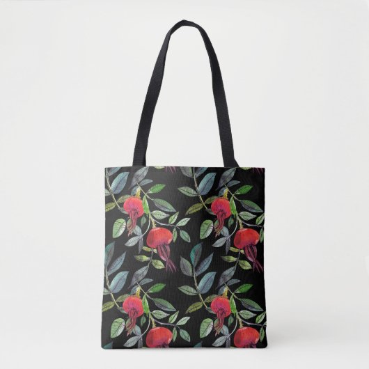 Botanical watercolor drawing dogrose pattern. Brig Tote Bag (Voorkant)
