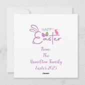 Botanical Watercolor Easter Egg with Modern Gold  Feestdagenkaart (Achterkant)