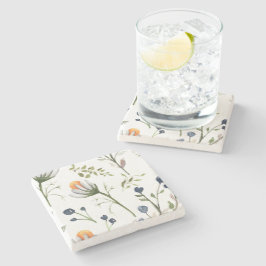 Botanical Watercolor Floral Coasters Stenen Onderzetter