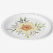 Botanical Watercolor Flower Painting With Foliage Papieren Bordje (Gekanteld)