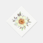 Botanical Watercolor Flower Painting With Foliage Servet (Hoek)