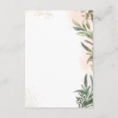 Botanical Watercolor Wedding Enclosure Card  Informatiekaartje (Achterkant)