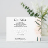 Botanical Watercolor Wedding Enclosure Card  Informatiekaartje (Staand voorkant)