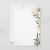 Botanical Watercolor Wedding RSVP Card  (Achterkant)
