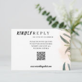 Botanical Watercolor Wedding RSVP Card  (Staand voorkant)