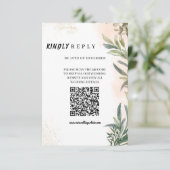 Botanical Watercolor Wedding RSVP Card Kaartje (Staand voorkant)