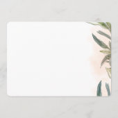Botanical Watercolor Wedding Save the Date Kaart (Achterkant)