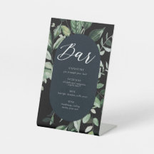 Botanical Wedding Bar Signature Drink Sign