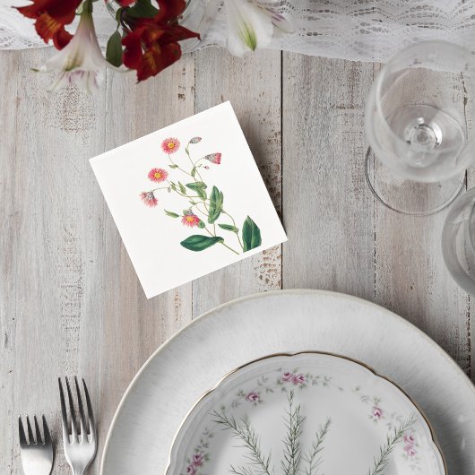Botanical Wedding Cocktail Napkin Servet