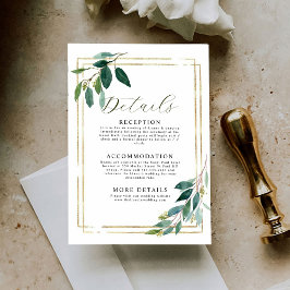 Botanical Wedding Details Enclosure Card Informatiekaartje