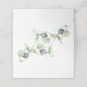 Botanical Wedding Eucalyptus Greenery Plaatskaartje (Buitenkant ongevouwen)
