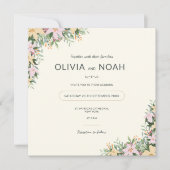 Botanical wedding invitation - boho and rustic kaart (Voorkant)