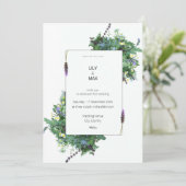 Botanical Wedding Invitation | Elegant Wildflower  Kaart (Staand voorkant)