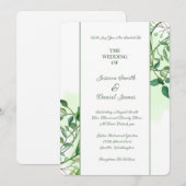 Botanical Wedding Invitation Kaart (Voorkant / Achterkant)