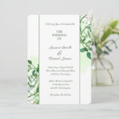 Botanical Wedding Invitation Kaart (Staand voorkant)