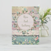 Botanical Wedding Invitation Kaart (Staand voorkant)