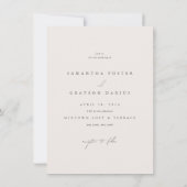 Botanical Wedding Invitation Kaart (Achterkant)