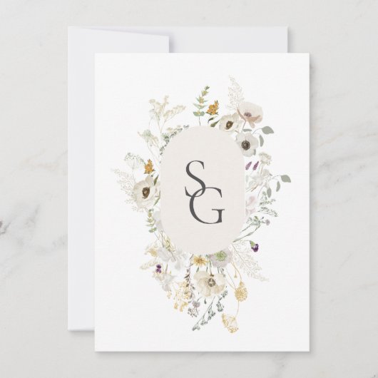 Botanical Wedding Invitation Kaart (Voorkant)