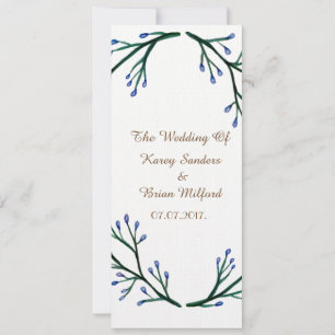 Botanical Wedding Invitation Kaart
