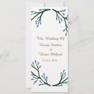 Botanical Wedding Invitation Kaart