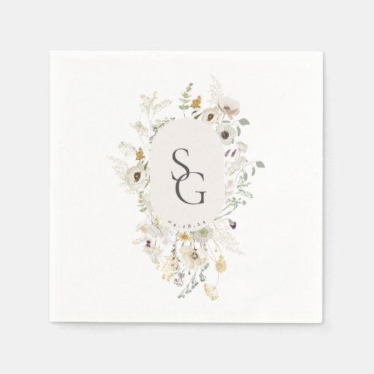 Botanical Wedding Invitation Servet (Voorkant)