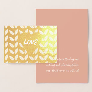 Botanical Wedding Love Valentijns Jubileum Folie Kaarten