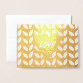 Botanical Wedding Love Valentijns Jubileum Folie Kaarten (Voorkant met envelop)