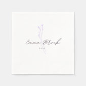 Botanical Wedding Napkin Simple Elegant Servet (Voorkant)