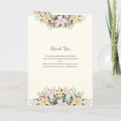 Botanical wedding program - boho folded card kaart (Achterkant)