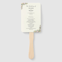 Botanical wedding program handwaaier